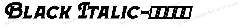 Black Italic字体转换